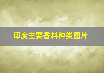 印度主要香料种类图片