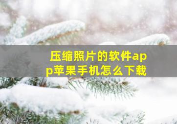 压缩照片的软件app苹果手机怎么下载