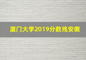 厦门大学2019分数线安徽