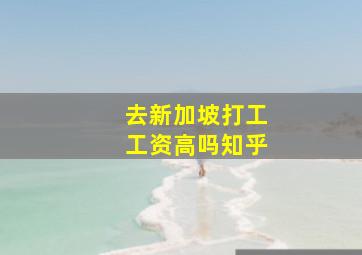 去新加坡打工工资高吗知乎