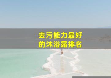 去污能力最好的沐浴露排名