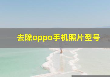 去除oppo手机照片型号