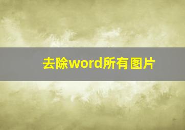 去除word所有图片