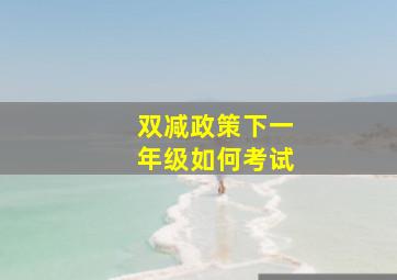 双减政策下一年级如何考试