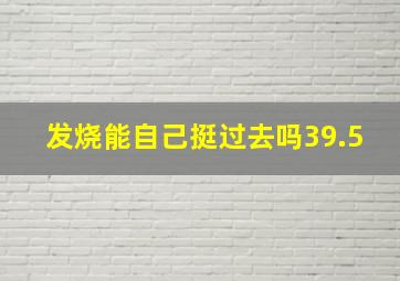 发烧能自己挺过去吗39.5