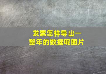 发票怎样导出一整年的数据呢图片