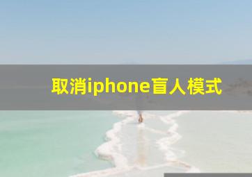 取消iphone盲人模式