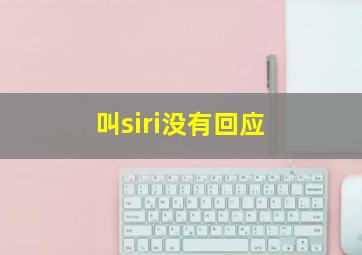 叫siri没有回应