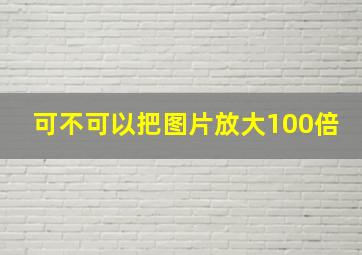 可不可以把图片放大100倍