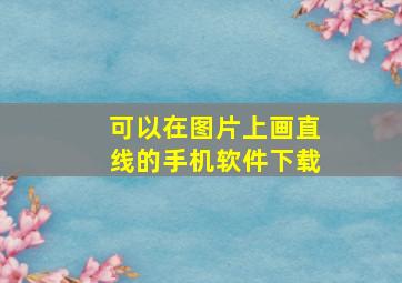 可以在图片上画直线的手机软件下载