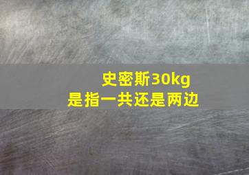 史密斯30kg是指一共还是两边