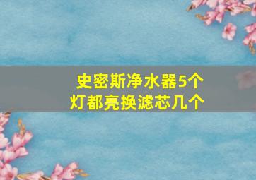 史密斯净水器5个灯都亮换滤芯几个