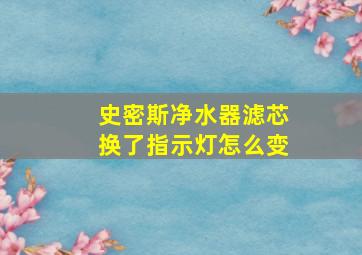 史密斯净水器滤芯换了指示灯怎么变