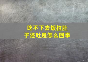 吃不下去饭拉肚子还吐是怎么回事