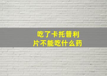 吃了卡托普利片不能吃什么药