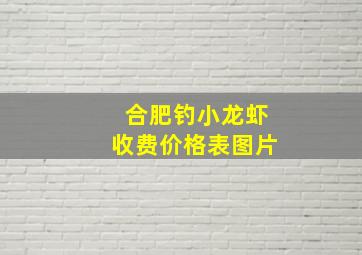 合肥钓小龙虾收费价格表图片