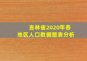 吉林省2020年各地区人口数据图表分析