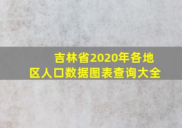 吉林省2020年各地区人口数据图表查询大全