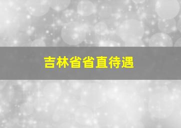 吉林省省直待遇