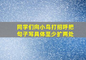 同学们向小鸟打招呼把句子写具体至少扩两处