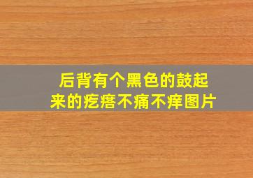 后背有个黑色的鼓起来的疙瘩不痛不痒图片