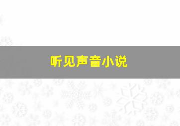 听见声音小说