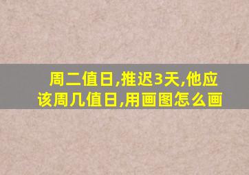 周二值日,推迟3天,他应该周几值日,用画图怎么画