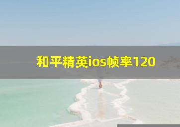 和平精英ios帧率120