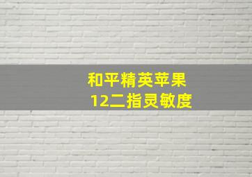 和平精英苹果12二指灵敏度