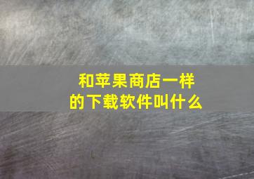 和苹果商店一样的下载软件叫什么