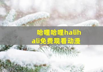 哈哩哈哩halihali免费观看动漫