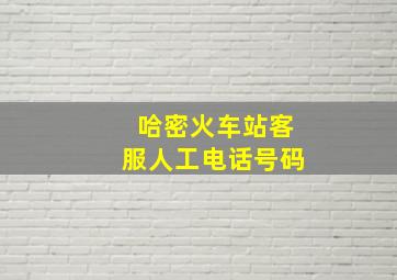 哈密火车站客服人工电话号码