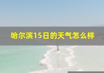 哈尔滨15日的天气怎么样