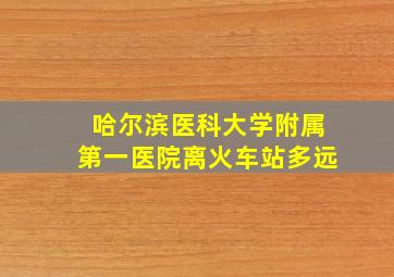 哈尔滨医科大学附属第一医院离火车站多远