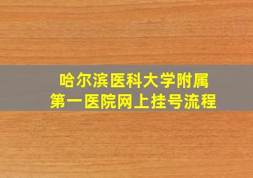 哈尔滨医科大学附属第一医院网上挂号流程