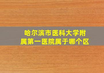 哈尔滨市医科大学附属第一医院属于哪个区