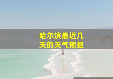 哈尔滨最近几天的天气预报