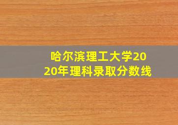 哈尔滨理工大学2020年理科录取分数线