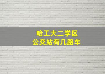 哈工大二学区公交站有几路车