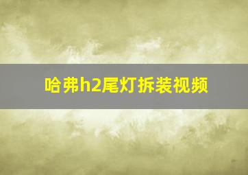 哈弗h2尾灯拆装视频