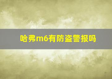 哈弗m6有防盗警报吗