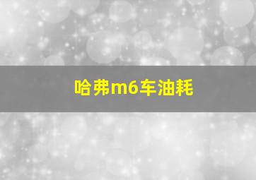 哈弗m6车油耗