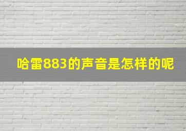 哈雷883的声音是怎样的呢