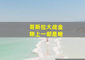 哥斯拉大战金刚上一部是啥