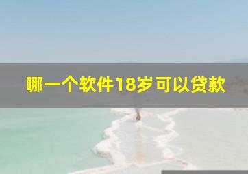 哪一个软件18岁可以贷款