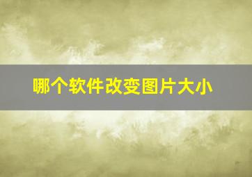 哪个软件改变图片大小