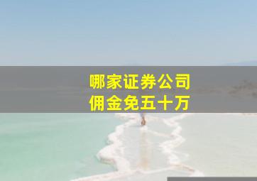 哪家证券公司佣金免五十万