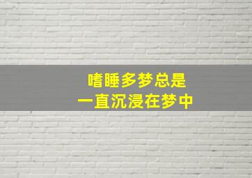 嗜睡多梦总是一直沉浸在梦中