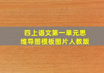 四上语文第一单元思维导图模板图片人教版