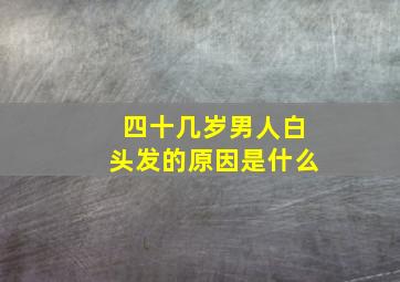 四十几岁男人白头发的原因是什么